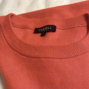 CAROLL Paris Orange gold buttons Sweater Small